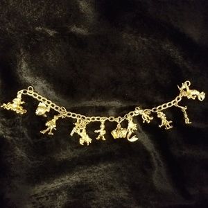 Gold Disney Charm Bracelet